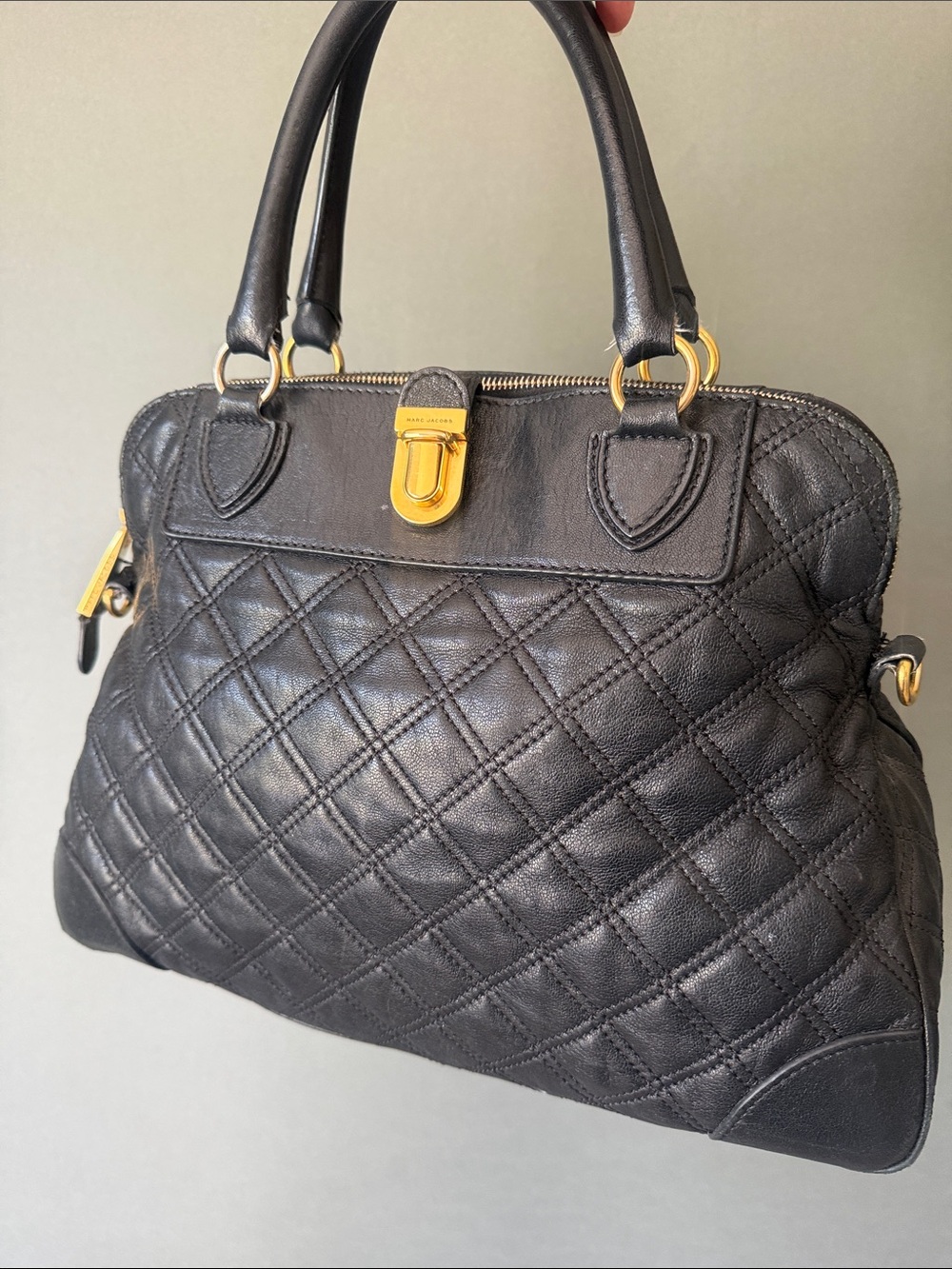 Marc Jacobs Whitney Bag | Marc Jacobs Black Quilted Leather Satchel Handbag